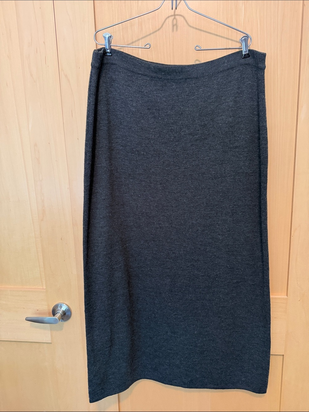 Studio Works Charcoal Knit Midi Skirt